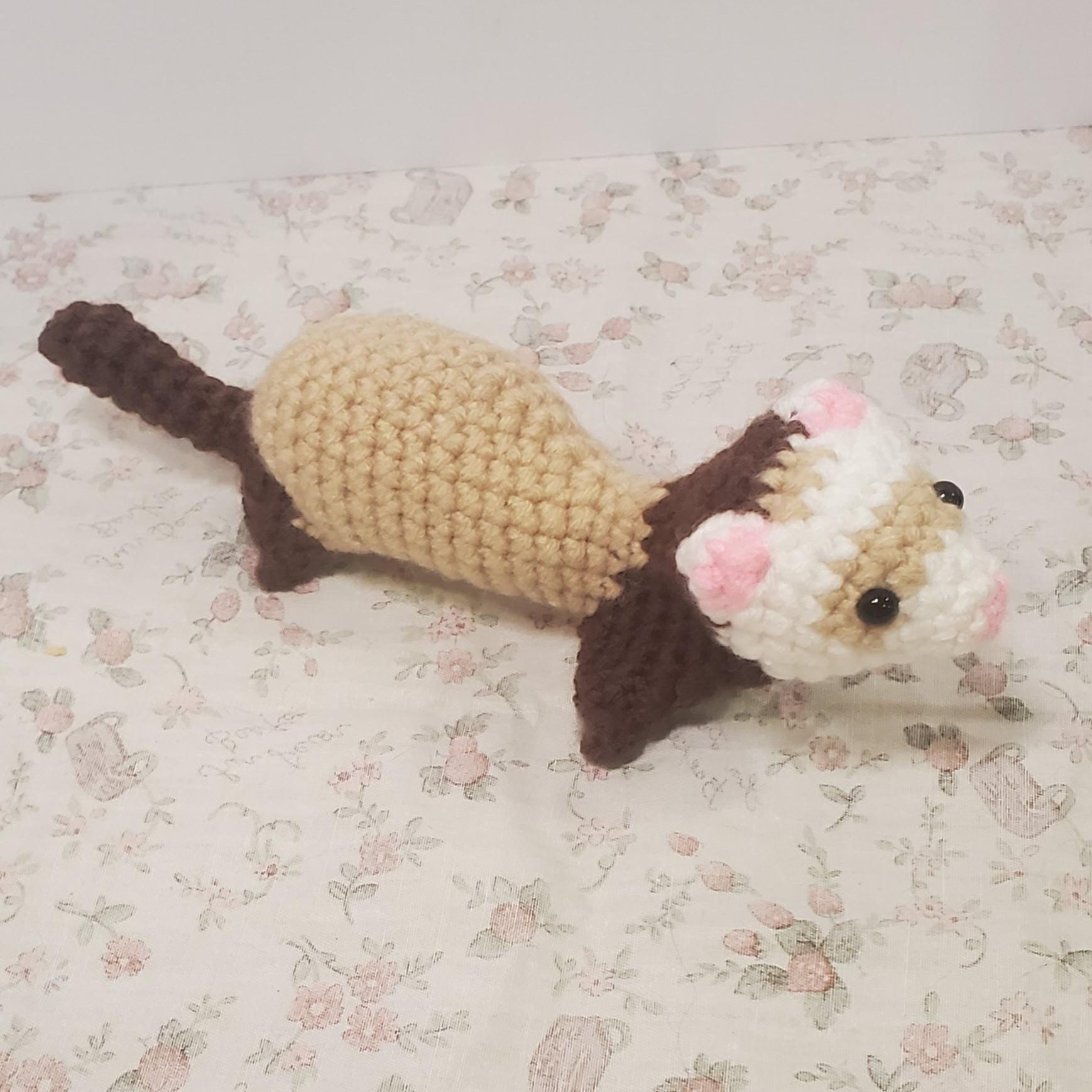 Handmade Crochet Ferret Plushie
