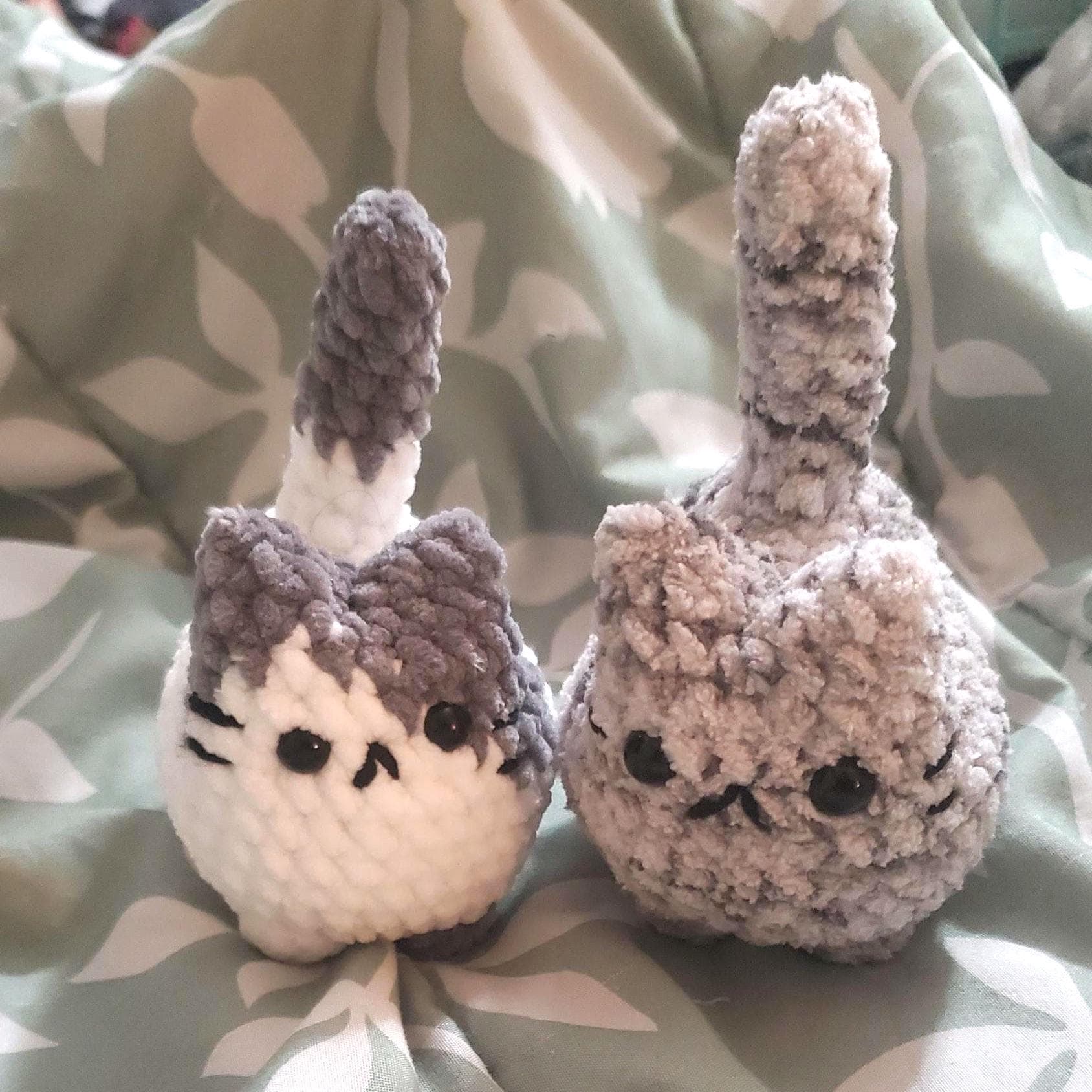 Handmade Crochet Cat Plush: Soft Crochet Plushie Small, Polyester Chenille Yarn