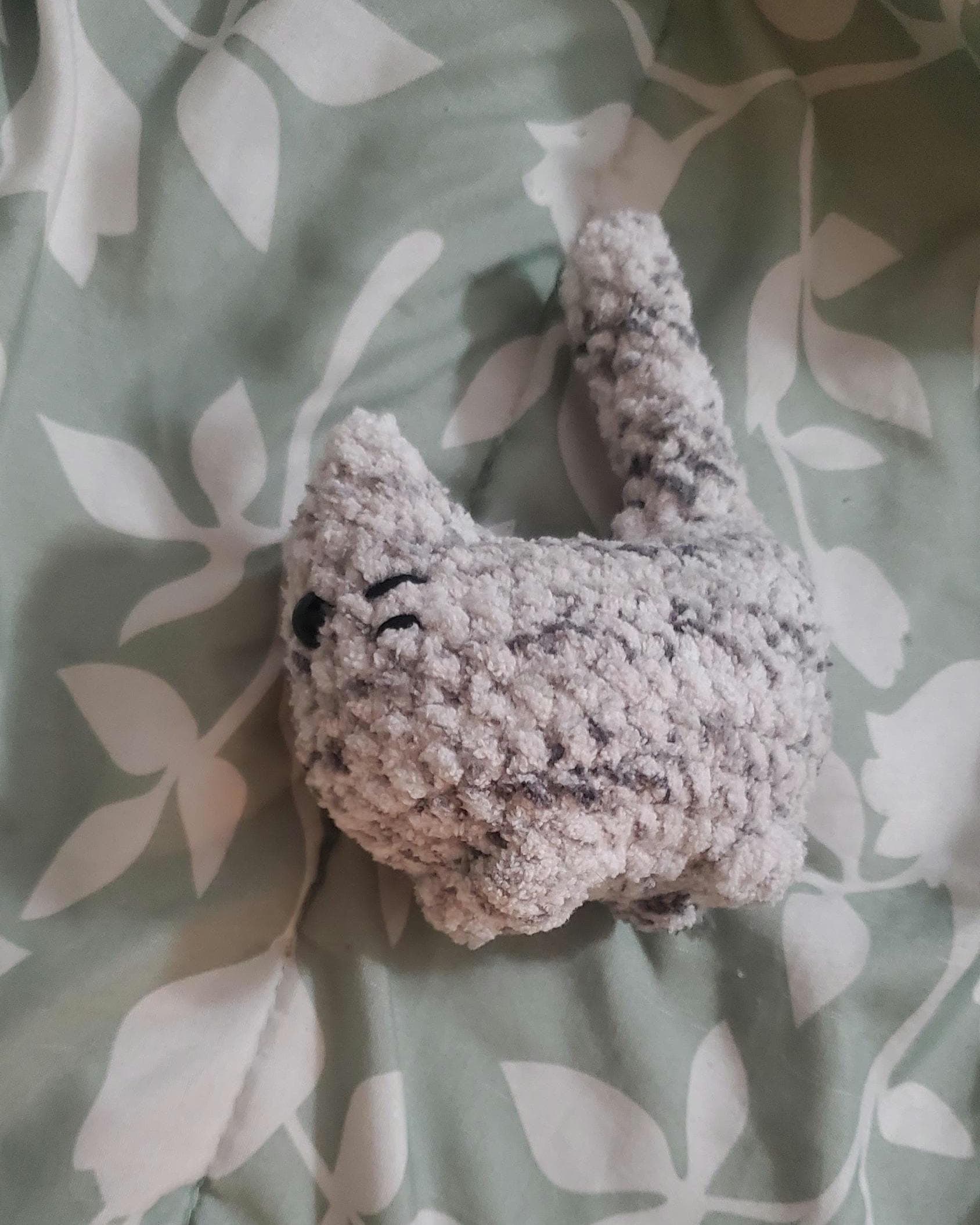 Handmade Crochet Cat Plush: Soft Crochet Plushie Small, Polyester Chenille Yarn