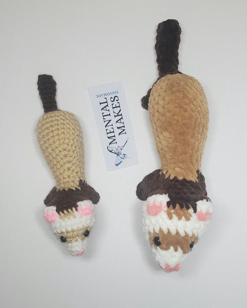 Handmade Crochet Ferret Plushie