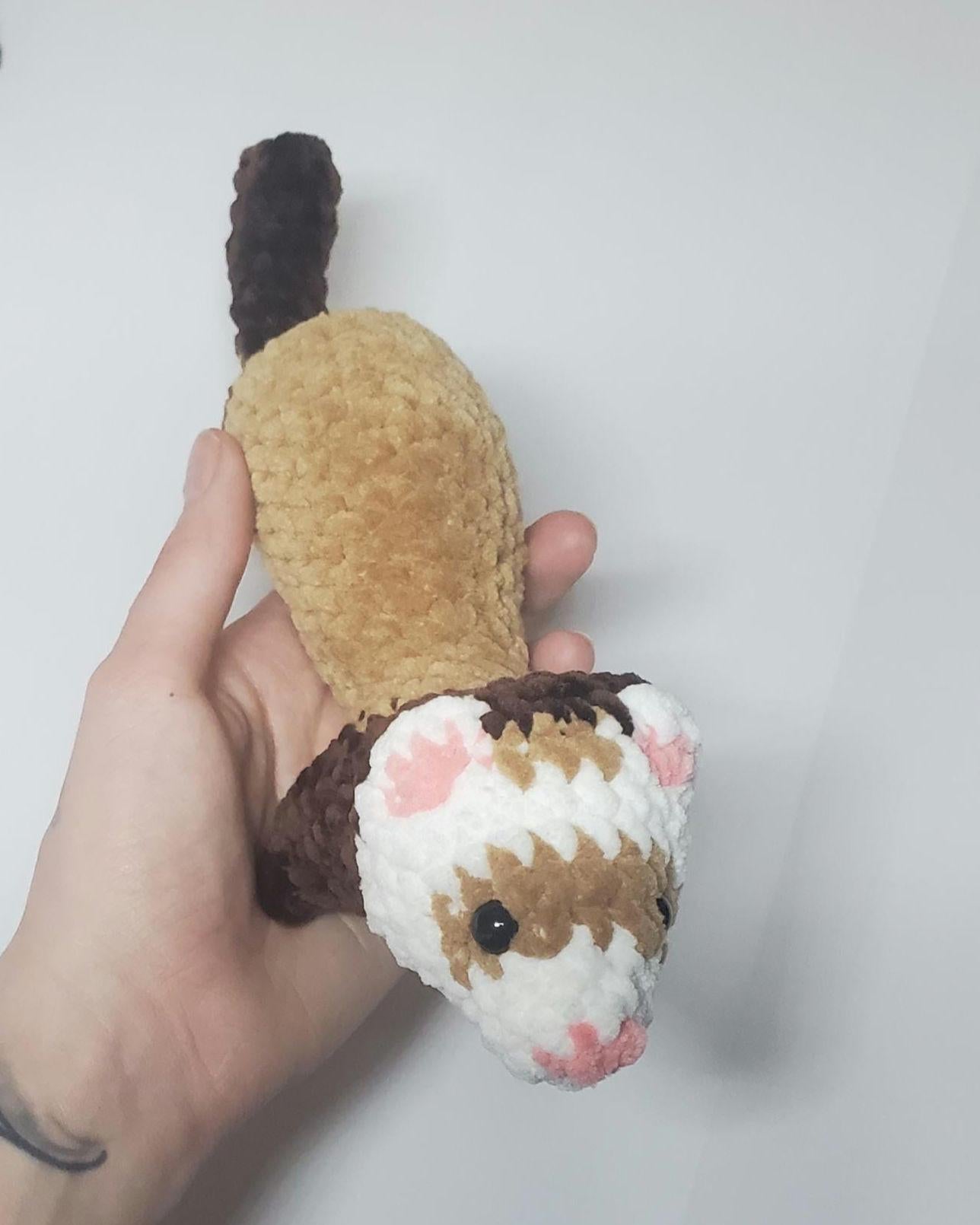 Handmade Crochet Ferret Plushie