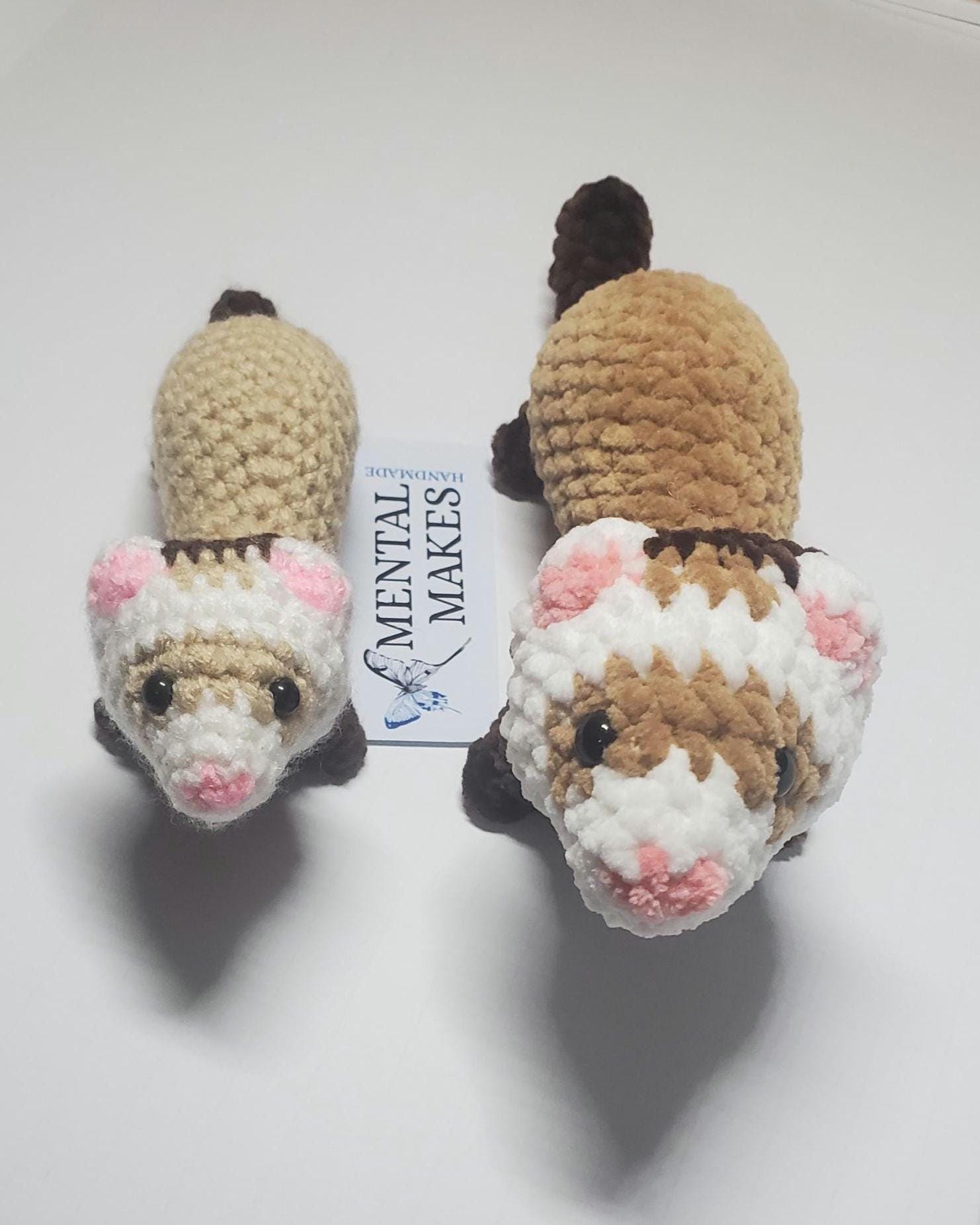 Handmade Crochet Ferret Plushie